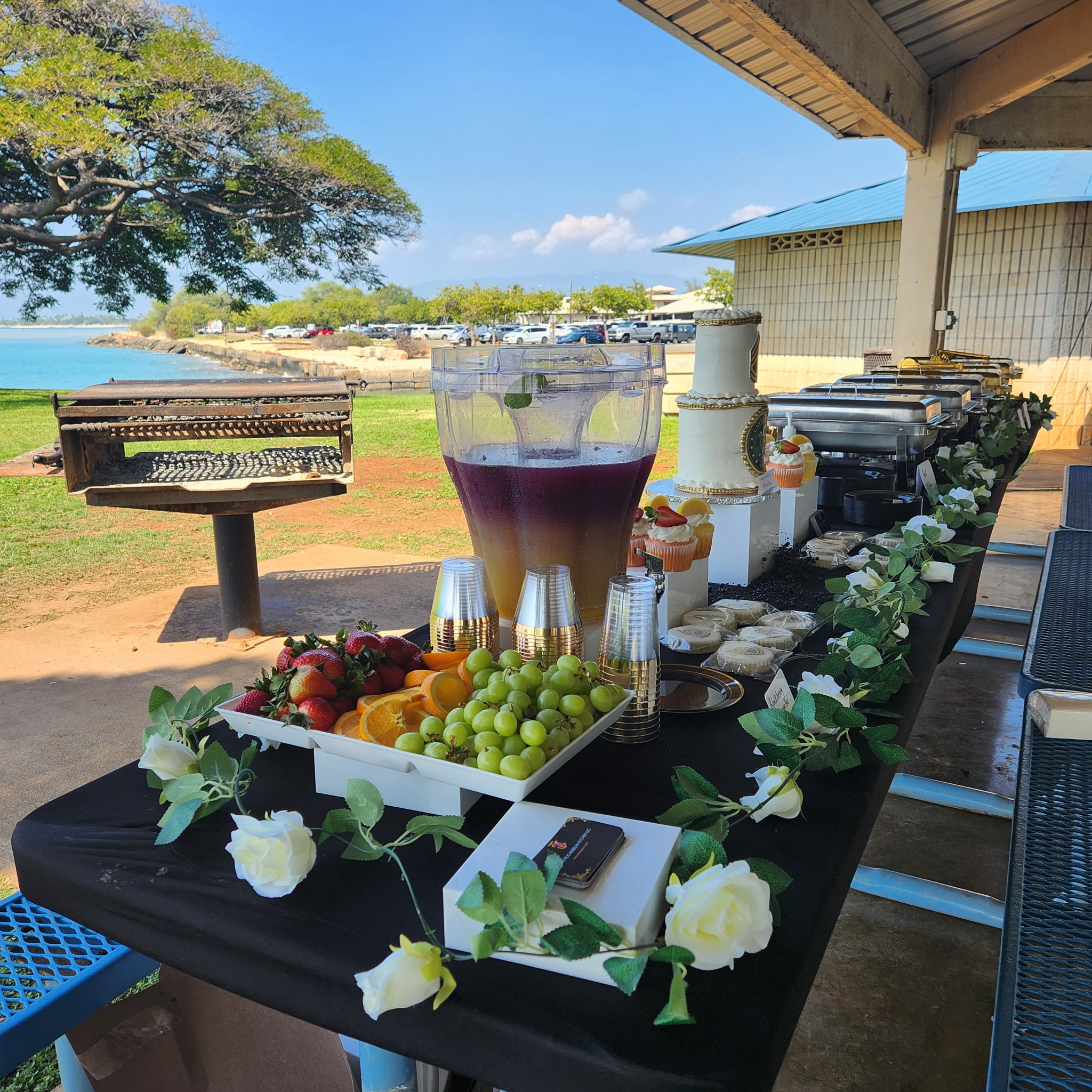 Full catering event spread