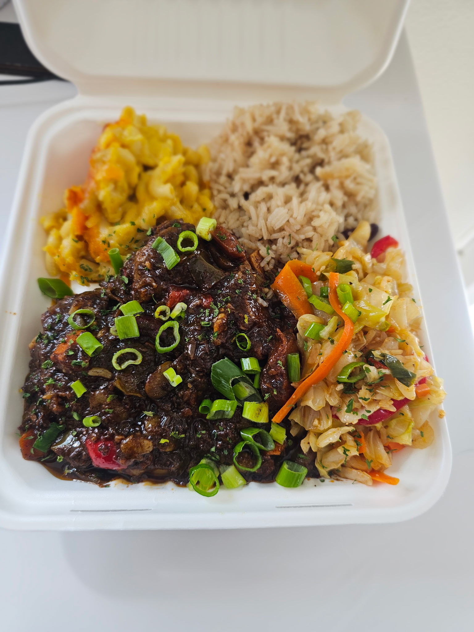 Jerk oxtail plate